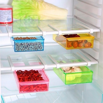 Купить Органайзер для холодильника на пластиковом основании Homsu, розовый