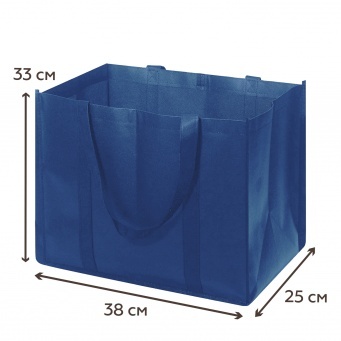 Купить Эко сумка-шоппер для продуктов многоразовая хозяйственная, темно-синяя