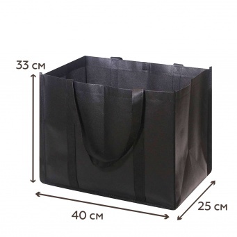 Купить Эко сумка-шоппер для продуктов многоразовая хозяйственная, черная