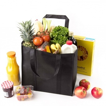 Купить Эко сумка-шоппер для продуктов многоразовая хозяйственная, черная