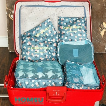 Купить Комплект из 6 органайзеров для багажа "Синий Цветок"
