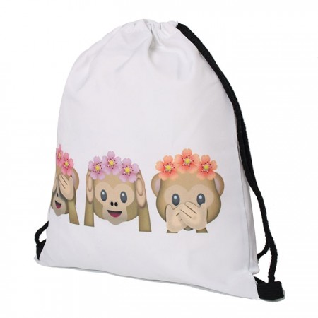 Купить Сумка-мешок для сменной обуви "Three monkeys"