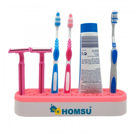 Купить Подставка для косметики, украшений и зубных щеток, розовая