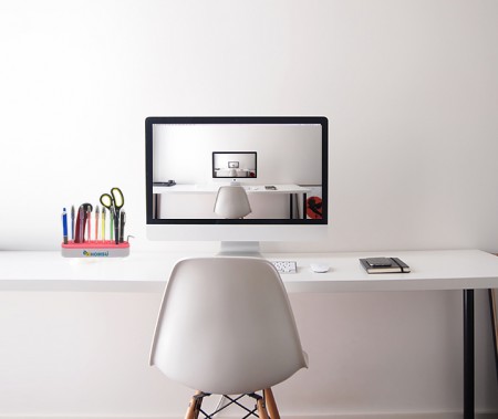 Купить Подставка для косметики, украшений и зубных щеток, розовая