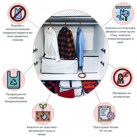 Купить Органайзер-платье для украшений, аксессуаров и мелочей Eco White (45х75 см)