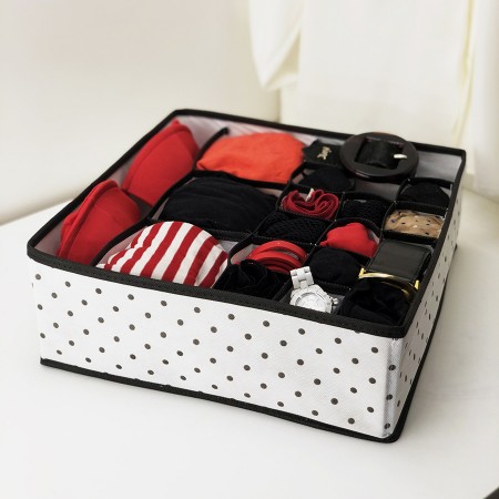 Купить Мульти-органайзер для нижнего белья и аксессуаров Eco White, 18+3+1 секция (30х30х11 см)