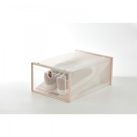 Купить Коробка для хранения обуви с разделителем Premium, набор из 12 шт, бежевая