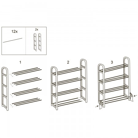 Купить Комплект лоток для обуви + полка на 4 яруса