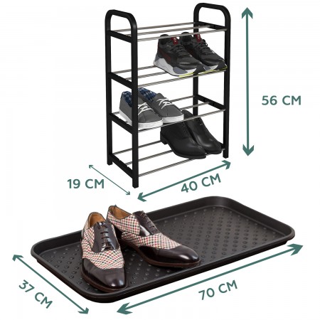 Купить Комплект лоток для обуви + полка на 4 яруса