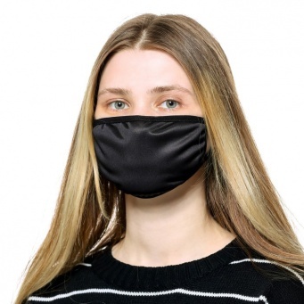 Купить Маска тканевая многоразовая для лица, 14,5 х 6,5 см, чёрная
