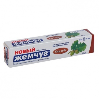 Купить Зубная паста "Новый Жемчуг", кора дуба, 50 мл