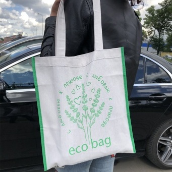 Купить Эко сумка шоппер ECO BAG, длинные ручки