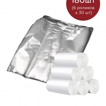 Купить Пакеты для заморозки продуктов Homsu, 24* 40 см, 180 шт (6 роликов x 30 шт)