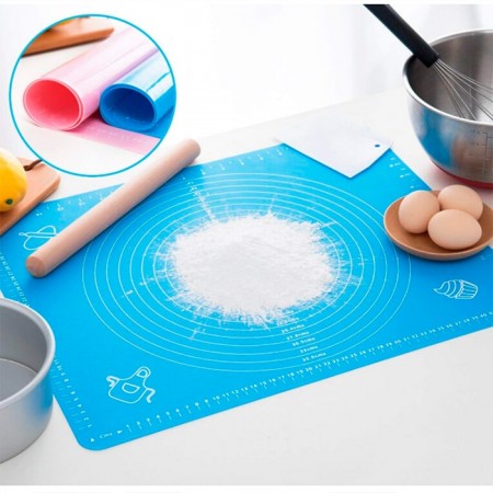 Купить Коврик силиконовый для раскатки теста, 50х40 см, голубой