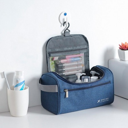 Купить Подвесная косметичка-органайзер, синяя, 25х14х15