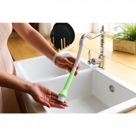 Купить Щетка-насадка на смеситель, зеленая