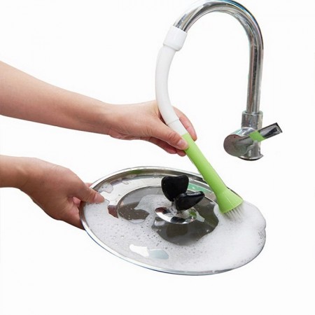 Купить Щетка-насадка на смеситель, зеленая