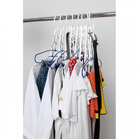 Купить Подвесной органайзер для вешалок и аксессуаров, белый, 8 шт