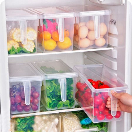 Купить Контейнер для холодильника с ручкой, прозрачный