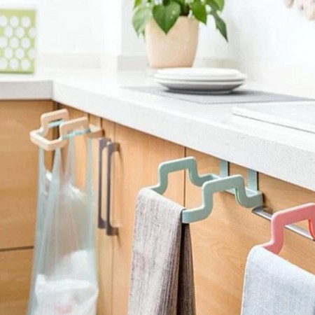 Купить Многофункциональный держатель на дверцу шкафа, голубой