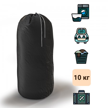 Купить Сумка-мешок для стирки белья большой, черный