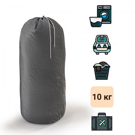 Купить Сумка-мешок для стирки белья большой, серый