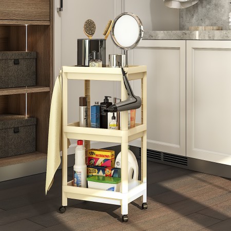 Купить Этажерка Vanilla 3 яруса на съемных колесиках