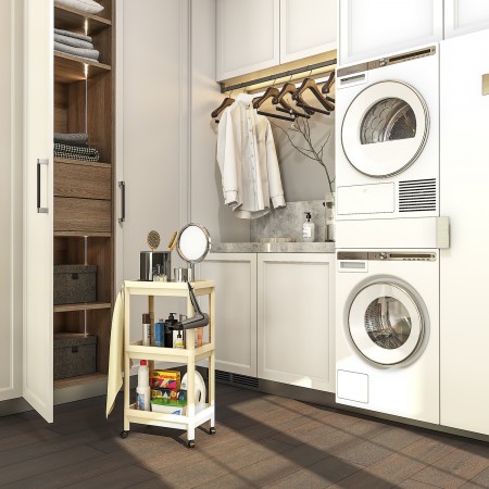 Купить Этажерка Vanilla 3 яруса на съемных колесиках