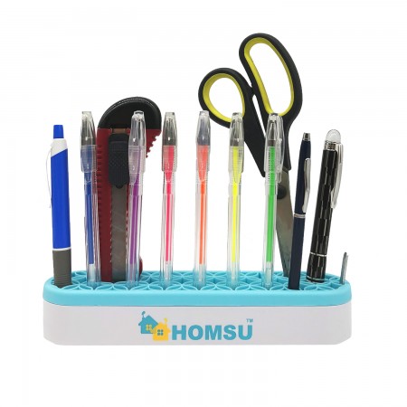 Купить Подставка для косметики, украшений и зубных щеток, голубая