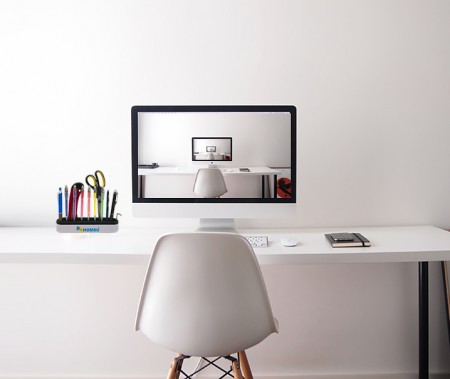 Купить Подставка для косметики, украшений и зубных щеток, черная