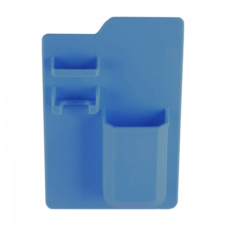 Купить Органайзер для бритвы и зубной пасты силиконовый, голубой