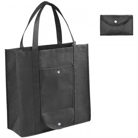 Купить Складная Эко сумка-пакет для продуктов многоразовая хозяйственная, черная