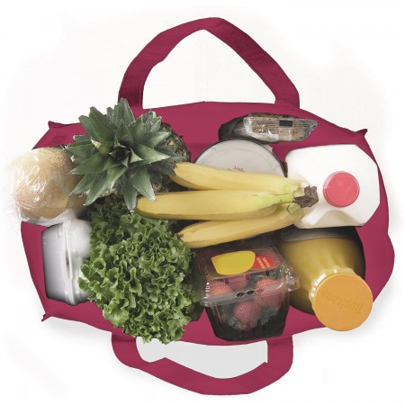 Купить Эко сумка-шоппер для продуктов многоразовая хозяйственная, бордовая