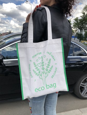 Купить Эко сумка шоппер ECO BAG, длинные ручки