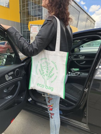 Купить Эко сумка шоппер ECO BAG, длинные ручки