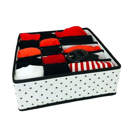 Купить Органайзер для нижнего белья и бюстгальтеров Eco White, 10 ячеек и 5 секций (30х30х11 см)