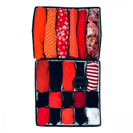 Купить Органайзер для нижнего белья и бюстгальтеров Eco White, 10 ячеек и 5 секций (30х30х11 см)