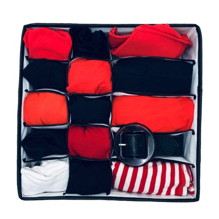 Купить Органайзер для нижнего белья и бюстгальтеров Eco White, 10 ячеек и 5 секций (30х30х11 см)