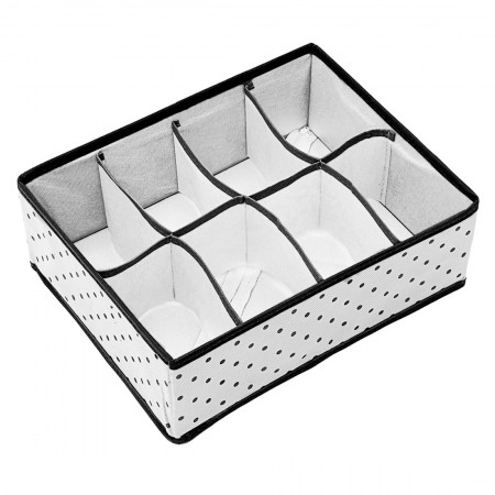 Купить Органайзер для шарфов, платков, ремней, галстуков Eco White, 8 ячеек (31х24х11 см)