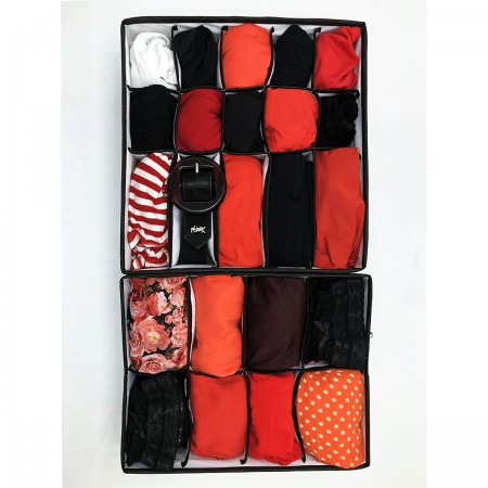 Купить Органайзер для шарфов, платков, ремней, галстуков Eco White, 8 ячеек (31х24х11 см)