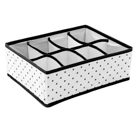 Купить Органайзер для шарфов, платков, ремней, галстуков Eco White, 8 ячеек (31х24х11 см)