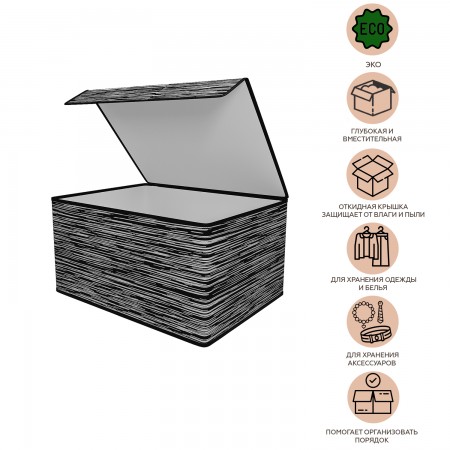 Купить Коробка для хранения вещей с крышкой Liverpool (25х19х13 см)