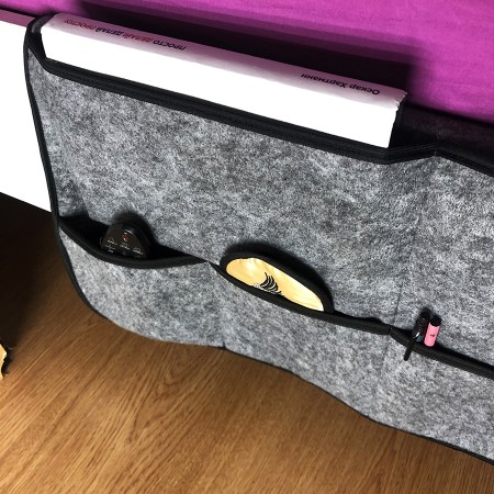 Купить Органайзер навесной на кровать для пульта, книг и мелочей, фетр (65х50 см)