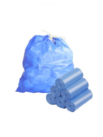 Купить Мешки для мусора с затяжками 60 литров Homsu, размер L, 60*54 см, 60 шт (6 роликов x 10 шт)