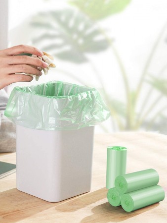 Купить Мешки для мусора биоразлагаемые с ручками 50 литров Homsu, размер L, 52*60 см, 120 шт (6 роликов x 20 шт)