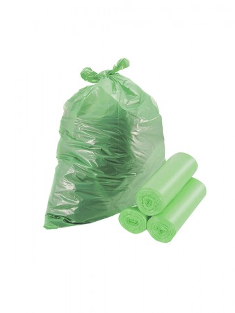 Купить Мешки для мусора биоразлагаемые с ручками 30 литров Homsu, размер M, 50*62 см, 60 шт (3 ролика x 20 шт)