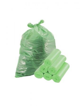 Купить Мешки для мусора биоразлагаемые с ручками 50 литров Homsu, размер L, 52*60 см, 120 шт (6 роликов x 20 шт)