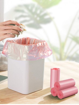 Купить Мешки для мусора с ароматом клубники 30 литров Homsu, размер M, 50*60 см, 120 шт (6 роликов x 20 шт)