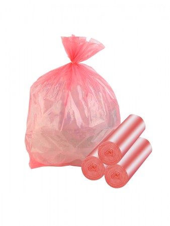 Купить Мешки для мусора с ароматом клубники 30 литров Homsu, размер M, 50*60 см, 60 шт (3 ролика x 20 шт)