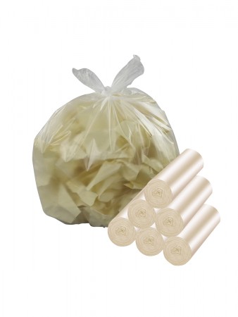 Купить Мешки для мусора с ароматом ванили 30 литров Homsu, размер M, 50*60 см, 120 шт (6 роликов x 20 шт)
